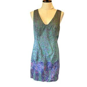 Lilly Pulitzer Tribal African‎ Print Elephant Sleeveless Palm Dress Cotton Zip 8
